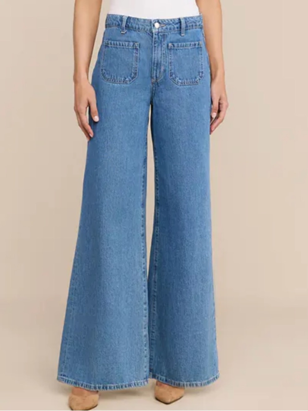 L'AGENCE Delcan Wide Leg Jeans in Solvera